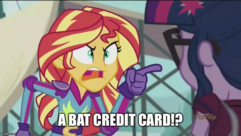 Size: 800x450 | Tagged: safe, derpibooru import, screencap, sci-twi, sunset shimmer, twilight sparkle, equestria girls, friendship games, angry, bat credit card, batman and robin, exploitable meme, image macro, meme, nostalgia critic, sunset yells at twilight