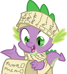 Size: 4540x5000 | Tagged: safe, artist:dashiesparkle, derpibooru import, spike, dragon, the crystalling, .svg available, absurd resolution, baby, baby dragon, cute, fangs, green eyes, list, looking down, male, scroll, simple background, solo, spikabetes, talking, transparent background, vector