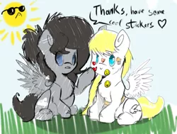 Size: 689x522 | Tagged: safe, artist:blah-blah-turner, derpibooru import, oc, oc:cristice, unofficial characters only, pegasus, pony, sticker