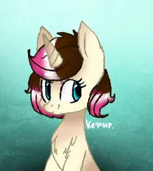 Size: 459x512 | Tagged: safe, artist:kilka-chan-yana, derpibooru import, oc, unofficial characters only, pony, unicorn, smiling, solo