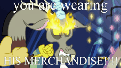 Size: 500x281 | Tagged: angry, animated, derpibooru import, discord, discovery family logo, dungeons and discords, edit, edited screencap, gif, great flaming eyebrows, hades, hercules, image macro, meme, safe, screencap, solo