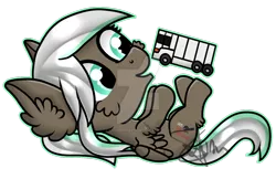 Size: 1024x662 | Tagged: artist:saturnstar14, chibi, cute, derpibooru import, oc, oc:lynn, safe, toy, truck, unofficial characters only, watermark