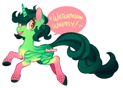 Size: 616x443 | Tagged: artist:tsurime, derpibooru import, oc, oc:watermelon whimsy, safe, simple background, solo, transparent background, unofficial characters only