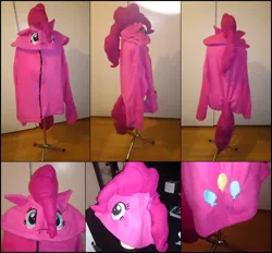 Size: 3000x2778 | Tagged: artist:kleinespika, clothes, commission, derpibooru import, food, hoodie, merchandise, pie, pinkie pie, safe, selfmade