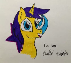 Size: 1909x1703 | Tagged: safe, artist:frollo7797, derpibooru import, comet tail, drawing, solo, traditional art