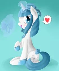 Size: 728x870 | Tagged: safe, artist:mokychan, derpibooru import, oc, unofficial characters only, pony, unicorn, female, glowing horn, heart, magic, mare, solo, telekinesis