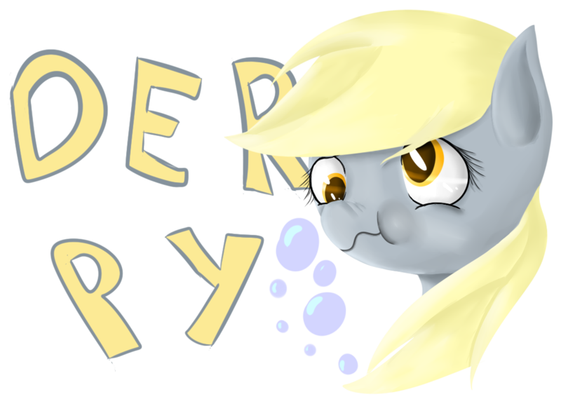 Size: 1053x762 | Tagged: safe, artist:mokychan, derpibooru import, derpy hooves, pegasus, pony, bubble, female, mare, scrunchy face, simple background, solo, transparent background