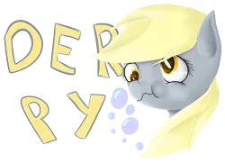 Size: 1053x762 | Tagged: safe, artist:mokychan, derpibooru import, derpy hooves, pegasus, pony, bubble, female, mare, scrunchy face, simple background, solo, transparent background