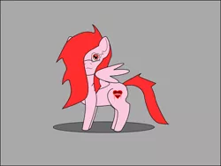 Size: 1024x768 | Tagged: safe, artist:planetkiller, derpibooru import, oc, oc:atrial flutter, ponified, unofficial characters only, pegasus, pony, bags under eyes, cute, female, looking at you, red hair, simple background, solo