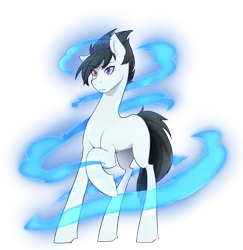 Size: 2981x3073 | Tagged: artist:mylittlesheepy, aura, blank flank, derpibooru import, heterochromia, male, oc, oc:tobias, safe, solo, unofficial characters only