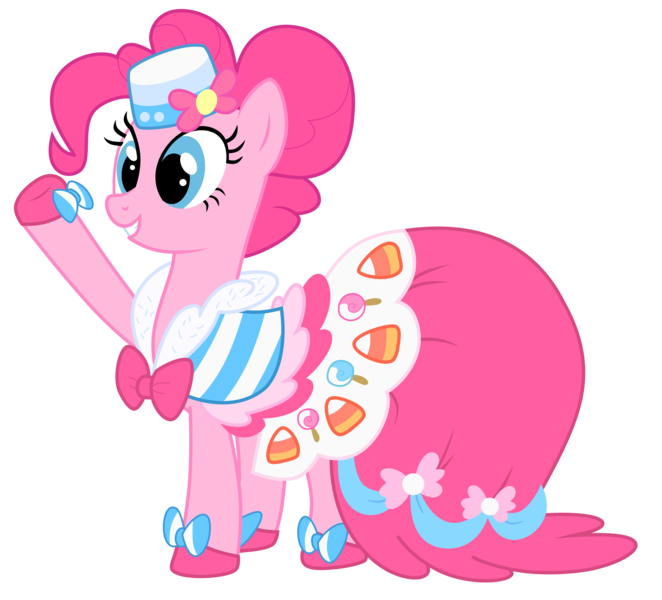 Size: 3327x3017 | Tagged: safe, artist:wolfie-blitz, derpibooru import, pinkie pie, earth pony, pony, the best night ever, clothes, dress, gala dress, high res, simple background, smiling, solo, transparent background, vector