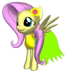 Size: 675x734 | Tagged: 3d, artist:iheartdreamworks, clothes, derpibooru import, dreamworks, fluttershy, grass skirt, hula, hulashy, safe, skirt