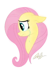 Size: 1536x2048 | Tagged: safe, artist:sherbertberrybear, derpibooru import, fluttershy, pony, bust, crying, floppy ears, looking down, portrait, profile, sad, simple background, solo, teary eyes, transparent background