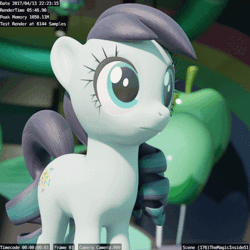 Size: 512x512 | Tagged: safe, artist:therealdjthed, derpibooru import, coloratura, earth pony, pony, the mane attraction, 3d, 3d model, animated, blender, cycles, cycles render, eyeroll, female, gif, mare, model:djthed, rara, solo