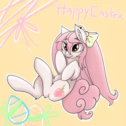 Size: 2000x2000 | Tagged: artist:saralien, cute, derpibooru import, easter, female, knot, oc, oc:miwako, rabbit, safe, solo, unofficial characters only