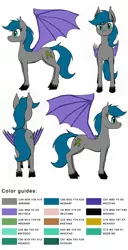 Size: 768x1503 | Tagged: safe, artist:darkhestur, derpibooru import, oc, oc:kyna, unofficial characters only, bat pony, pony, colour guide, holly, reference sheet, simple background, solo, unshorn fetlocks, white background