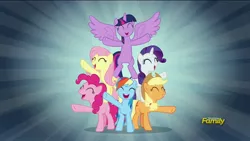 Size: 1920x1080 | Tagged: safe, derpibooru import, screencap, applejack, fluttershy, pinkie pie, rainbow dash, rarity, twilight sparkle, twilight sparkle (alicorn), alicorn, pony, all bottled up, best friends until the end of time, mane six