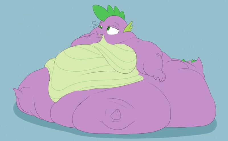 Size: 1280x794 | Tagged: artist:astr0zone, belly, bhm, derpibooru import, dragon, fat, fat spike, huge butt, impossibly large butt, large butt, morbidly obese, obese, questionable, spike