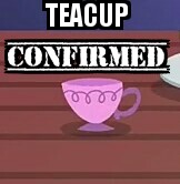 Size: 162x166 | Tagged: safe, derpibooru import, edit, edited screencap, screencap, pony, all bottled up, caption, confirmed, cup, forced meme, meme, teacup, wat