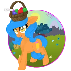 Size: 1938x1938 | Tagged: safe, artist:biskhuit, derpibooru import, oc, unofficial characters only, earth pony, pony, easter, easter egg, female, mare, solo