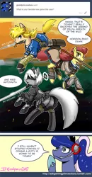 Size: 800x1533 | Tagged: safe, artist:johnjoseco, derpibooru import, princess luna, ponified, pony, ask gaming princess luna, 2b, aloy, comic, horizon zero dawn, link, nier: automata, the legend of zelda, the legend of zelda: breath of the wild