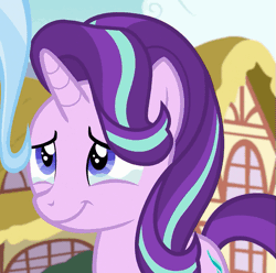 Size: 501x497 | Tagged: safe, derpibooru import, screencap, starlight glimmer, pony, unicorn, all bottled up, animated, crying, cute, eye shimmer, female, gif, glimmerbetes, liquid pride, loop, mare