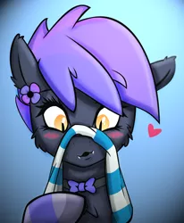 Size: 902x1094 | Tagged: safe, artist:aaa-its-spook, artist:spook, derpibooru import, oc, oc:spook, unofficial characters only, bat pony, pony, blushing, bowtie, clothes, cute, heart, socks, solo, striped socks