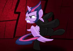 Size: 7016x4961 | Tagged: safe, artist:bbqninja501st, derpibooru import, twilight sparkle, twilight sparkle (alicorn), alicorn, pony, absurd resolution, ashi, crossover, daughters of aku, samurai jack, solo, tara strong, voice actor joke