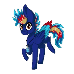 Size: 290x290 | Tagged: safe, artist:biskhuit, derpibooru import, oc, oc:bluest flames, unofficial characters only, pegasus, pony, male, pixel art, simple background, solo, stallion, transparent background