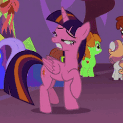 Size: 250x250 | Tagged: safe, color edit, derpibooru import, edit, edited screencap, editor:watermelon changeling, screencap, apple bloom, linky, scootaloo, shoeshine, sweetie belle, twilight sparkle, twilight sparkle (alicorn), alicorn, pony, celestial advice, animated, club can't handle me, color cycling, colored, cute, cutie mark crusaders, gif, hue, loop, party hard, perfect loop, trotting, trotting in place, twiabetes, twilight's castle, wat
