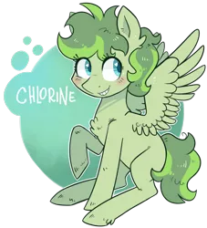 Size: 866x953 | Tagged: artist:kyaokay, derpibooru import, element pony, object pony, oc, oc:chlorine, original species, ponified, safe, simple background, solo, transparent background, unofficial characters only