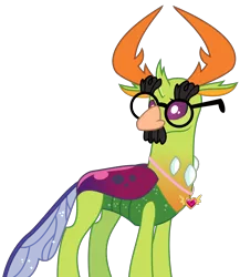 Size: 2388x2747 | Tagged: artist:sketchmcreations, celestial advice, changedling, changeling, changeling king, derpibooru import, equestrian pink heart of courage, groucho mask, king thorax, male, safe, simple background, solo, the thoraxguise, thorax, transparent background, vector