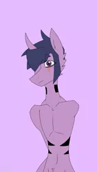 Size: 1080x1920 | Tagged: amputee, anthro, artist:moonakart13, artist:moonaknight13, derpibooru import, male, missing limb, oc, oc:twilight night, scar, skinny, solo, suggestive, tattoo, twilight sparkle