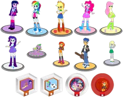 Size: 2332x1834 | Tagged: safe, artist:tdgirlsfanforever, derpibooru import, applejack, derpy hooves, flash sentry, fluttershy, pinkie pie, rainbow dash, rarity, spike, sunset shimmer, tennis match, twilight sparkle, velvet sky, dog, equestria girls, balloon, big crown thingy, boots, bowtie, bracelet, bubble, clothes, compression shorts, cowboy boots, cowboy hat, crossed arms, crown, cute, cutie mark, denim skirt, devil's fork, disney infinity, eqg promo pose set, fall formal, fall formal outfits, football, guitar case, hat, high heel boots, jacket, jewelry, leather jacket, leg warmers, looking at you, muffin, necktie, pants, ponied up, pony ears, ponytail, raised leg, regalia, sandals, shoes, skirt, sneakers, socks, spike the dog, stetson, this is our big night, top hat, wings, wristband