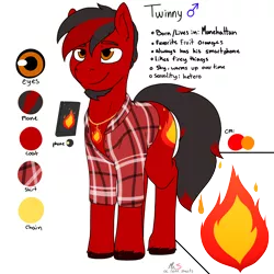 Size: 4000x4000 | Tagged: safe, artist:mr.smile, derpibooru import, oc, oc:twinny, unofficial characters only, pony, facial hair, goatee, jewelry, male, mobile phone, necklace, phone, plaid shirt, reference sheet, smartphone, solo, stallion