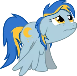 Size: 1024x1013 | Tagged: safe, artist:jeremeymcdude, derpibooru import, oc, oc:moondust messerschmitt, unofficial characters only, pegasus, pony, crying, female, floppy ears, mare, sad, simple background, solo, transparent background, vector