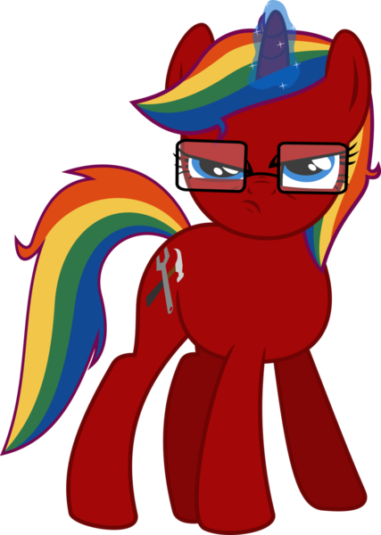 Size: 1024x1438 | Tagged: safe, artist:jeremeymcdude, derpibooru import, oc, oc:skittle sweet, unofficial characters only, pony, unicorn, angry, magic aura, rainbow hair, recolor, show accurate, simple background, solo, transparent background, vector