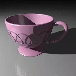 Size: 1000x1000 | Tagged: safe, artist:snoopystallion, derpibooru import, all bottled up, 3d, cinema 4d, cup, render, teacup