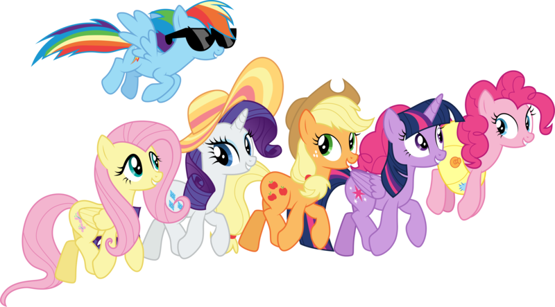 Size: 5414x3001 | Tagged: safe, artist:cloudyglow, derpibooru import, applejack, fluttershy, pinkie pie, rainbow dash, rarity, twilight sparkle, twilight sparkle (alicorn), alicorn, pony, all bottled up, absurd resolution, best friends until the end of time, cowboy hat, hat, mane six, simple background, stetson, sunglasses, transparent background, vector