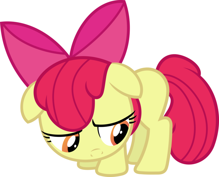 Size: 4500x3650 | Tagged: absurd resolution, apple bloom, artist:slb94, call of the cutie, cute, derpibooru import, female, filly, floppy ears, head down, looking away, sad, sadorable, safe, simple background, solo, transparent background, vector