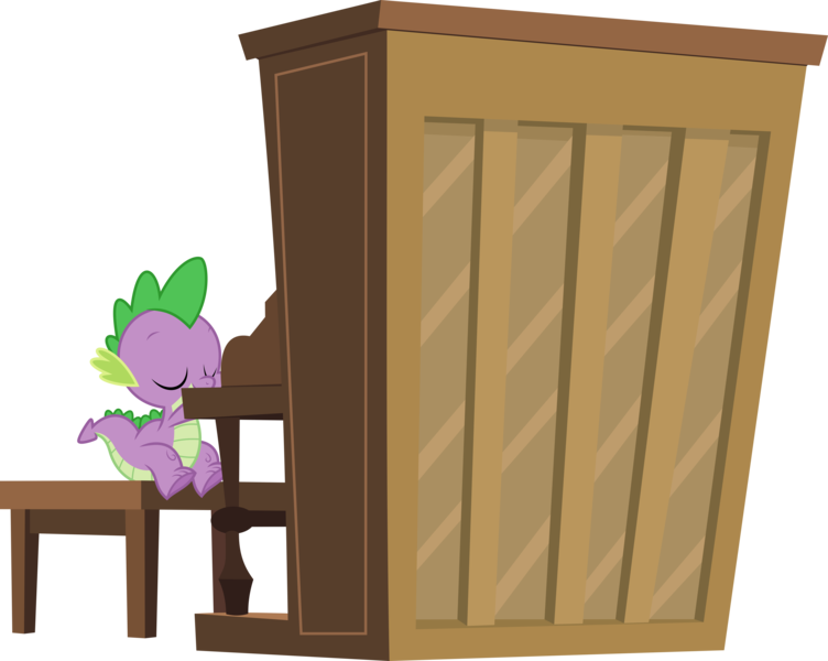 Size: 8022x6400 | Tagged: absurd resolution, artist:parclytaxel, derpibooru import, dragon, party pooped, piano, safe, simple background, solo, spike, .svg available, transparent background, vector