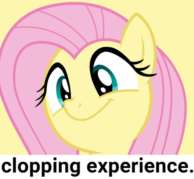 Size: 665x614 | Tagged: derpibooru import, editor:potato22, face, fluttershy, meme, smiling, suggestive, text