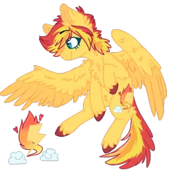 Size: 674x661 | Tagged: safe, artist:wanderingpegasus, derpibooru import, oc, oc:flamespark, unofficial characters only, pegasus, pony, female, mare, not sunset shimmer, solo