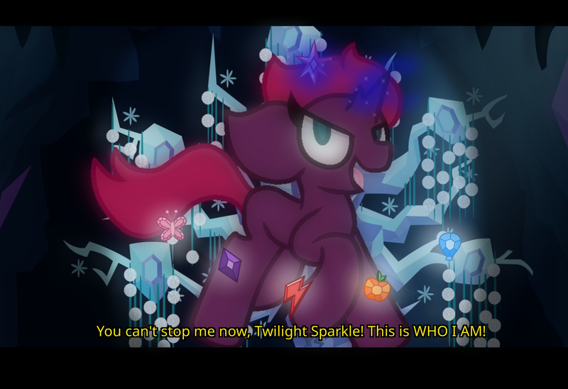 Size: 1283x879 | Tagged: safe, artist:thefanficfanpony, derpibooru import, tempest shadow, tree of harmony, pony, unicorn, my little pony: the movie, broken horn, elements of harmony, solo