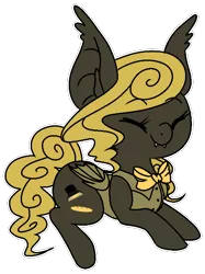 Size: 456x610 | Tagged: safe, artist:tilling-tan, derpibooru import, oc, oc:black mambo, unofficial characters only, bat pony, pony, bow, clothes, simple background, solo, transparent background