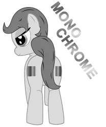Size: 500x600 | Tagged: artist:salted pingas, derpibooru import, female, lidded eyes, looking back, oc, oc:monochrome, solo, suggestive, unofficial characters only