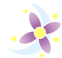 Size: 1207x1126 | Tagged: artist:marik azemus34, crescent moon, cutie mark, derpibooru import, flower, moon, oc, oc:crescent petals, safe, simple background, stars, transparent background, transparent moon, unofficial characters only