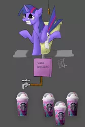Size: 2000x3000 | Tagged: safe, derpibooru import, twilight sparkle, pony, unicorn, but why, female, frappuccino, implied pooping, implied scat, starbucks, toilet, toilet humor, unicorn frappuccino, unicorn twilight