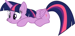 Size: 6271x3037 | Tagged: safe, artist:audiobeatzz, derpibooru import, twilight sparkle, twilight sparkle (alicorn), alicorn, pony, pinkie apple pie, .svg available, absurd resolution, female, folded wings, high res, mare, prone, simple background, solo, transparent background, vector