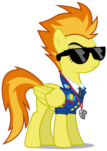 Size: 2130x3000 | Tagged: safe, artist:brony-works, derpibooru import, spitfire, pegasus, pony, clothes, drill sergeant, high res, raised eyebrow, simple background, solo, sunglasses, transparent background, vector, wings, wonderbolts dress uniform